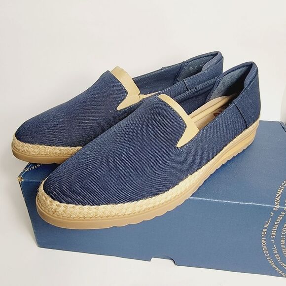 NEW Dr Scholl's Jetset Isle Navy Canvas Loafer Size 11 - Picture 2 of 8